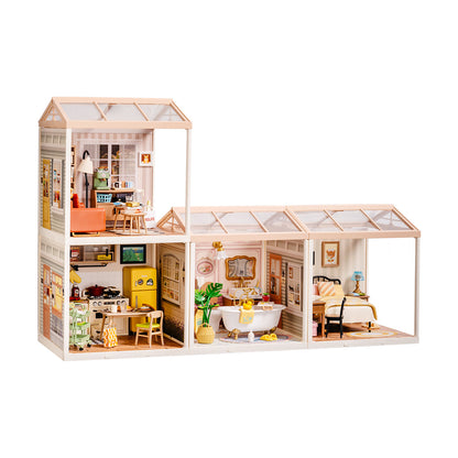Rolife Super Creator Miniature House 4 in 1 L Shape - Mô hình nhà búp bê tự lắp ráp DIY - Rolife
