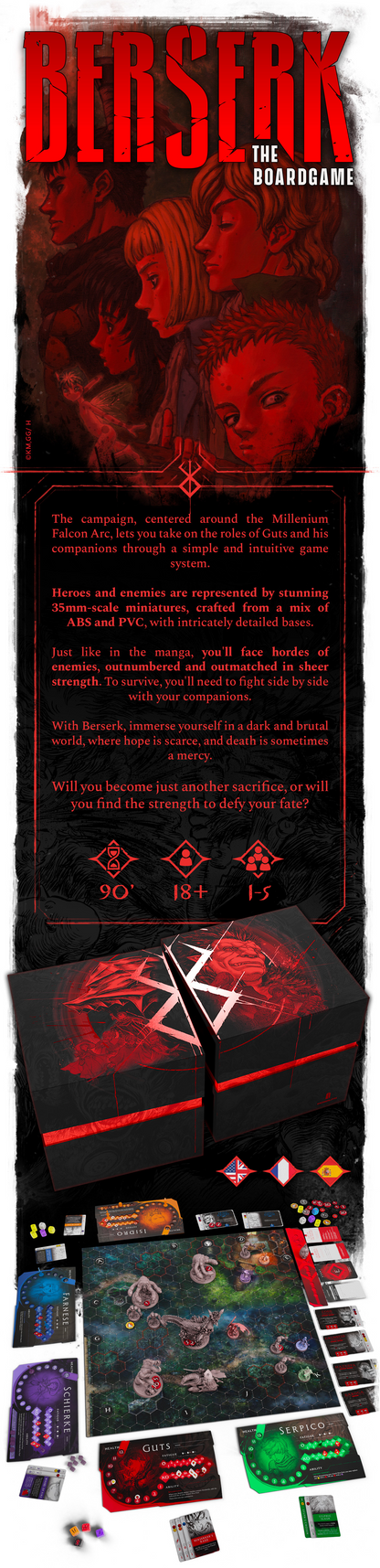 Berserk: The Board Game Eclipse Pledge with Shaded Miniatures (Kickstarter Pre-Order Special)