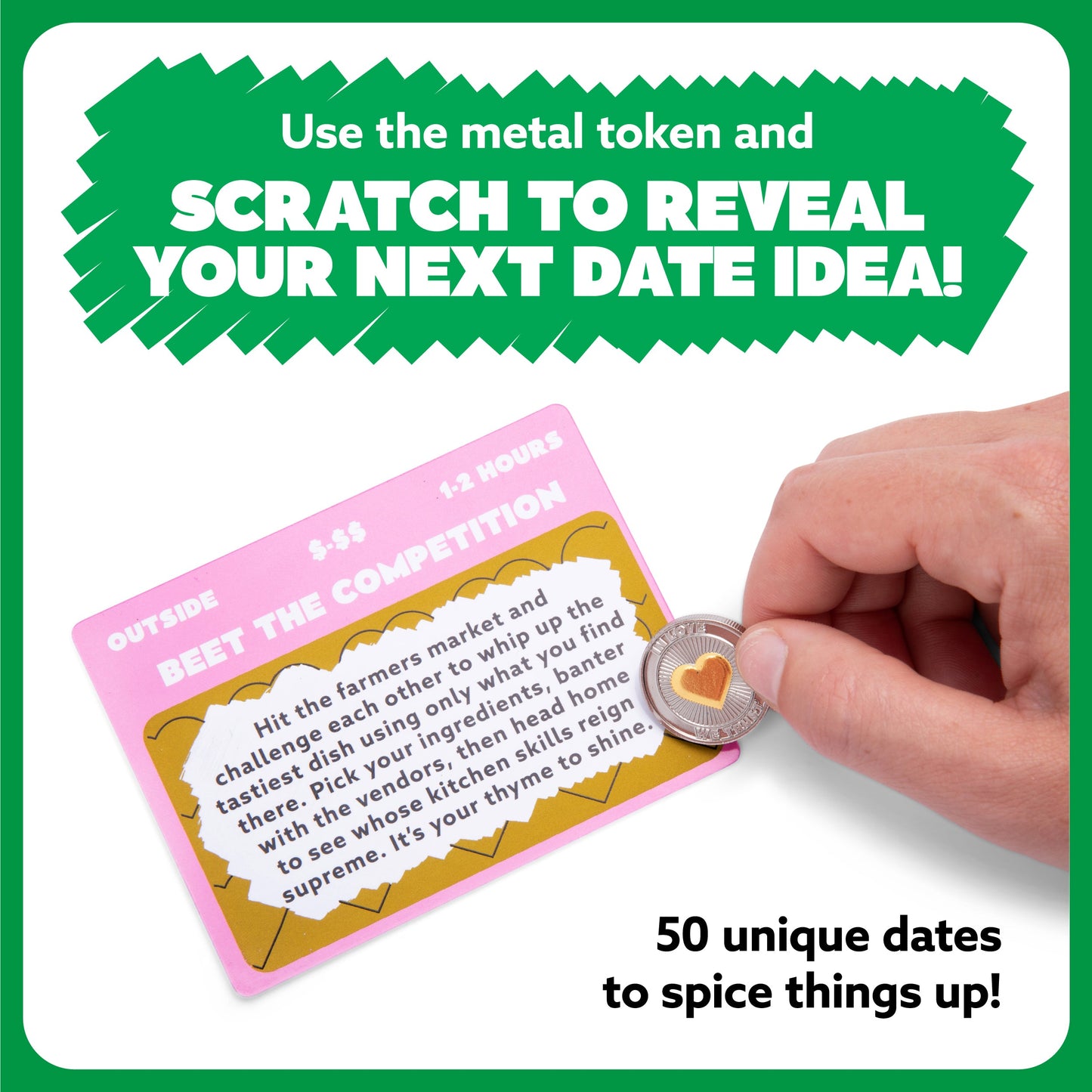 Date Night Scratch-Off Cards - Bộ Thẻ Cào 50 Ý Tưởng Hẹn Hò Độc Đáo - Relatable - Hình ảnh chi tiết 2