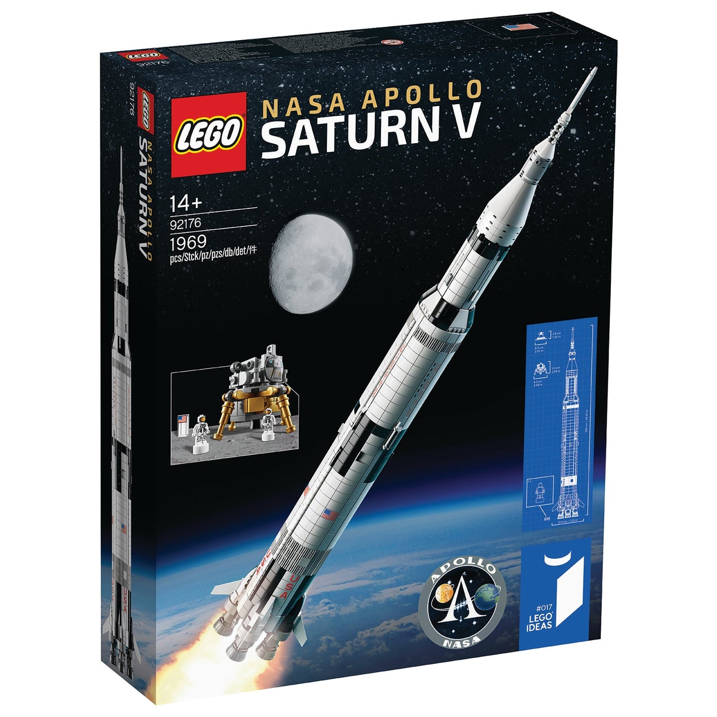 LEGO® Ideas NASA Apollo Saturn V - Mô hình Tên lửa Vũ trụ NASA - LEGO 92176 - Hình ảnh sản phẩm