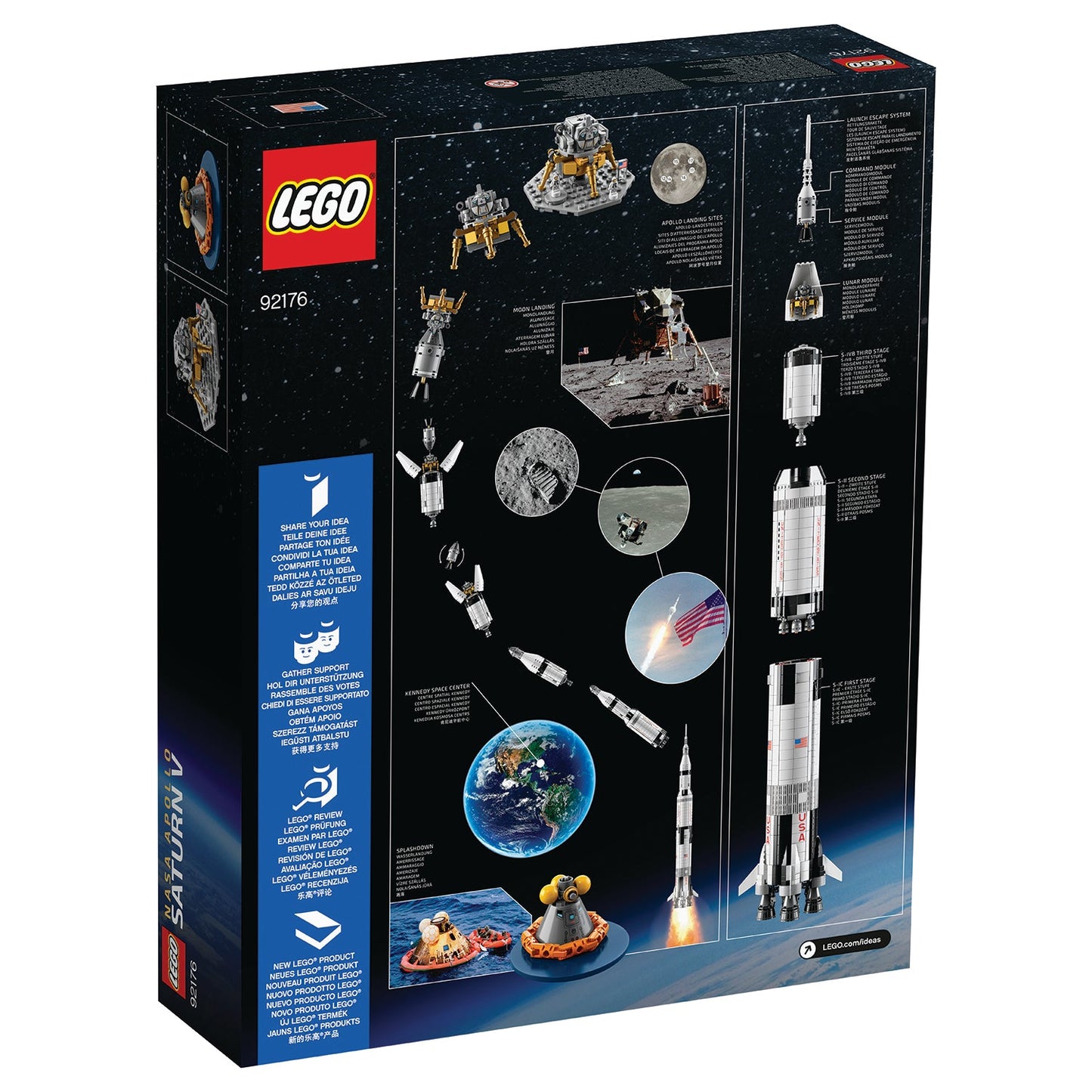 LEGO® Ideas NASA Apollo Saturn V - Mô hình Tên lửa Vũ trụ NASA - LEGO 92176 - Hình ảnh bổ sung 4