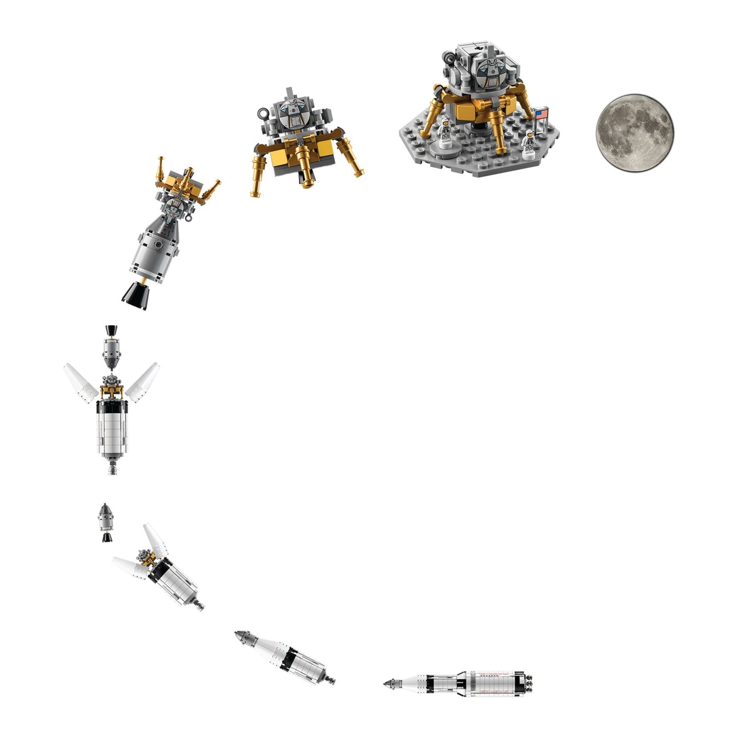 LEGO® Ideas NASA Apollo Saturn V - Mô hình Tên lửa Vũ trụ NASA - LEGO 92176 LEGO - ảnh 5 - Lego Ideas