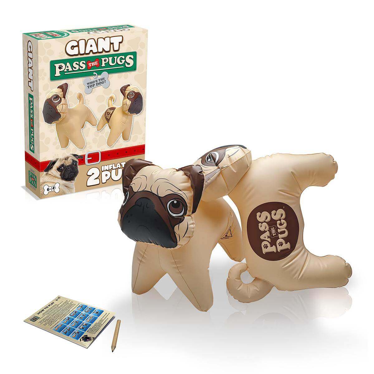 Giant Pass the Pugs Inflatable Dice Game - Trò Chơi Xúc Xắc Bơm Hơi - Winning Moves - Hình ảnh chi tiết 2
