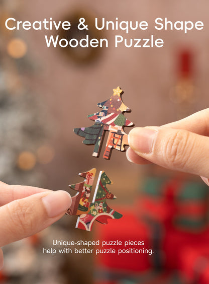 Rowood Christmas Town Wooden Jigsaw Puzzle TA007 - Xếp hình gỗ 3D trí tuệ - Rolife