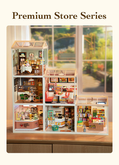 Rolife Super Creator 15 in 1 Plastic DIY Miniature House - Mô hình nhà búp bê lắp ghép nhựa - Rolife