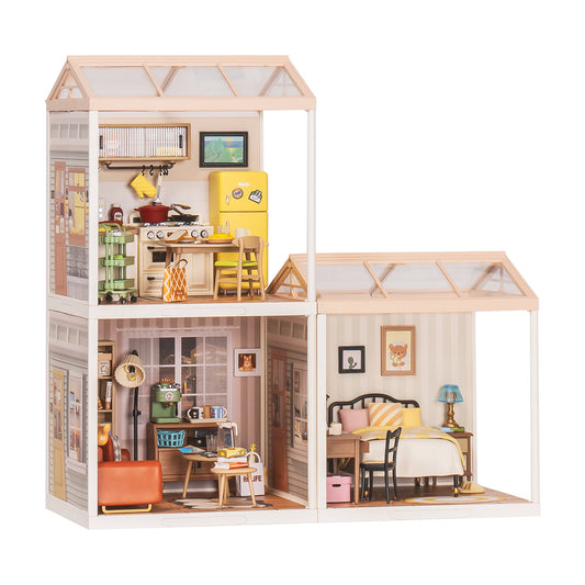 Rolife Super Creator Plastic Diy Mini House 3 in 1 L Shape - Mô hình nhà búp bê nhựa lắp ráp 3 trong 1 - Rolife