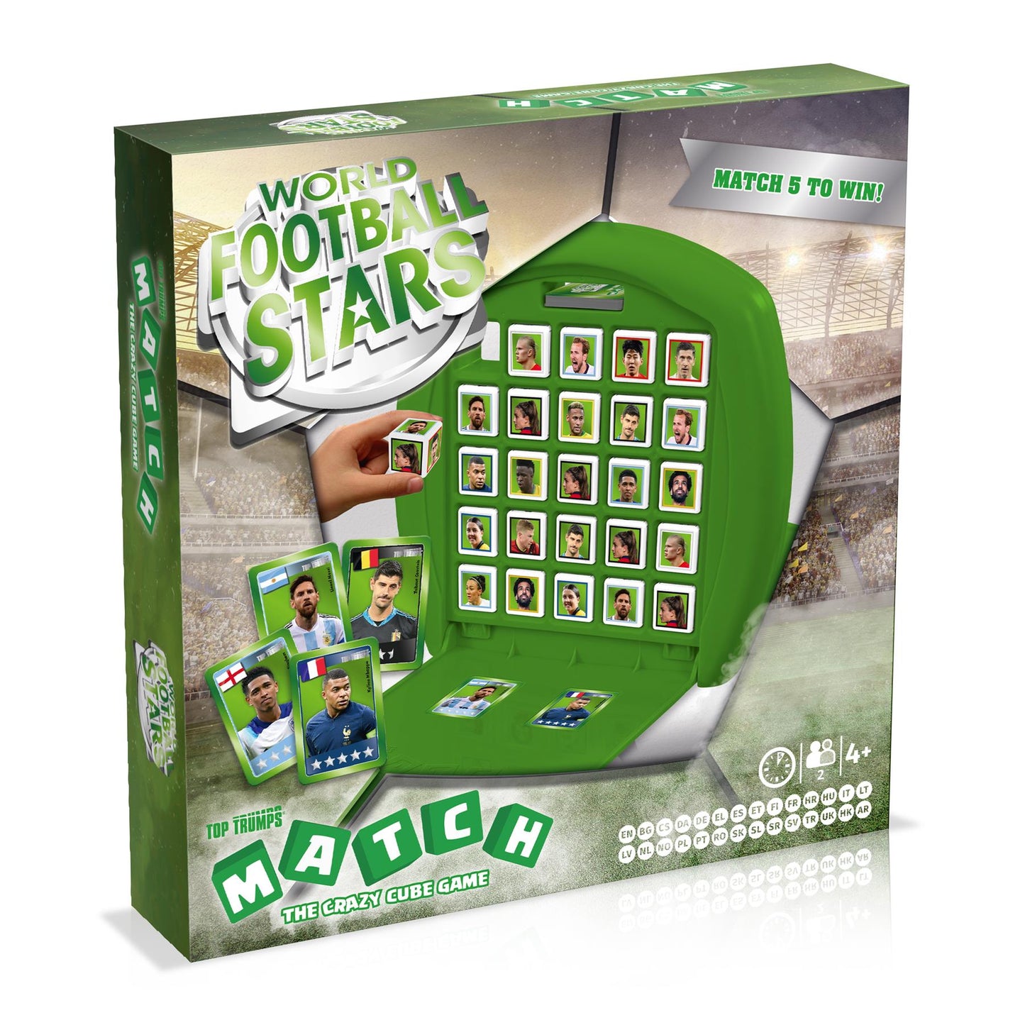 World Football Stars Green Top Trumps Match - Trò Chơi Xếp Khối Trí Tuệ Siêu Sao Bóng Đá - Winning Moves - Hình ảnh sản phẩm