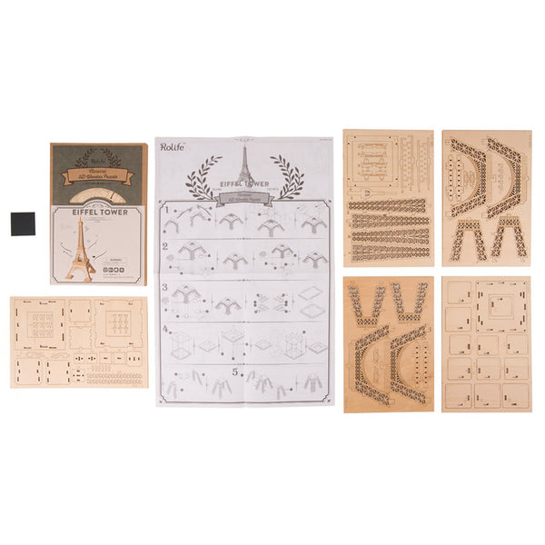 Rolife Modern 3D Wooden Puzzle - Eiffel Tower TG501 - Mô hình gỗ 3D Tháp Eiffel - Rolife