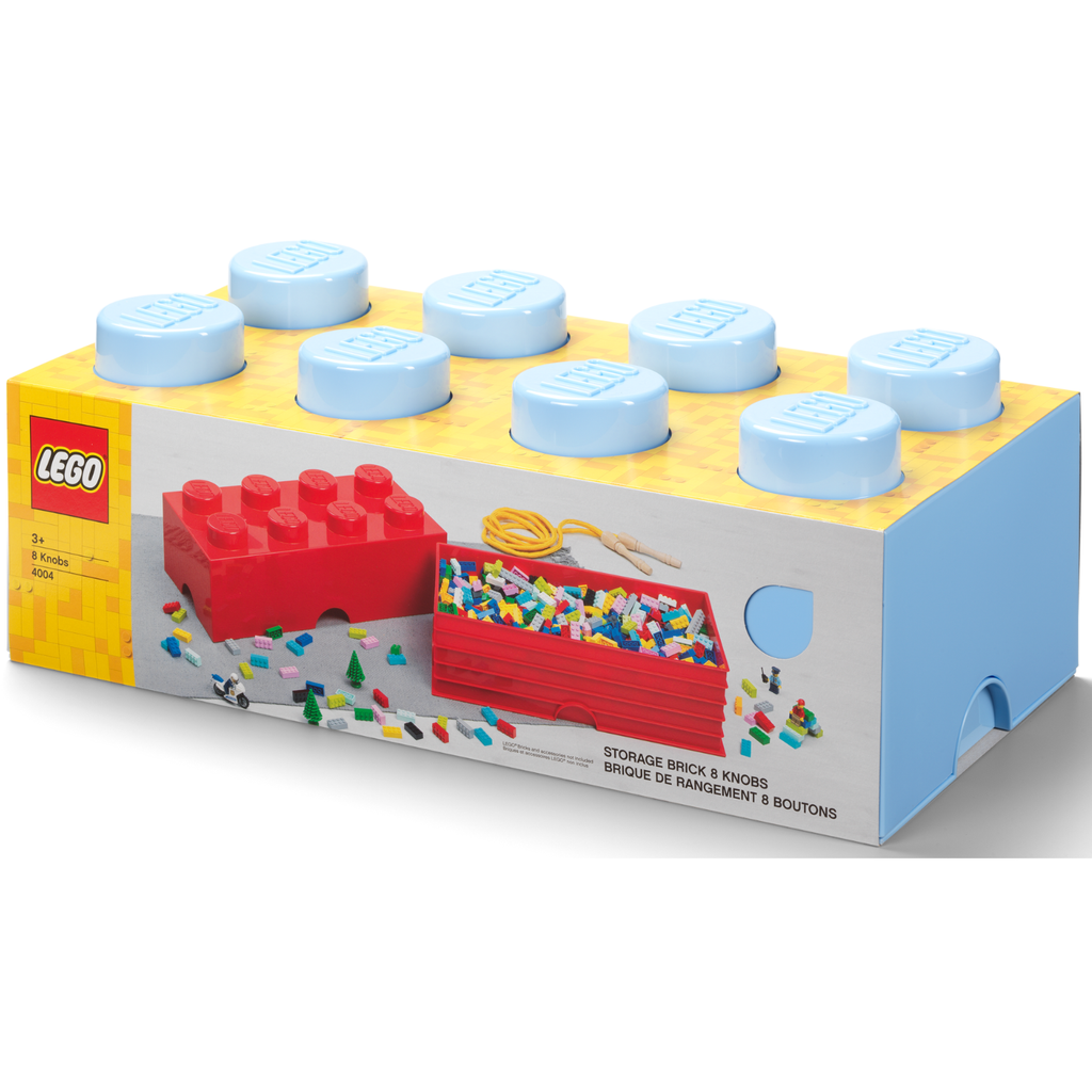 LEGO Storage Brick 8 - Light Royal Blue - Hộp Đựng Đồ Chơi LEGO 8 Nút Chính Hãng - Hình ảnh sản phẩm