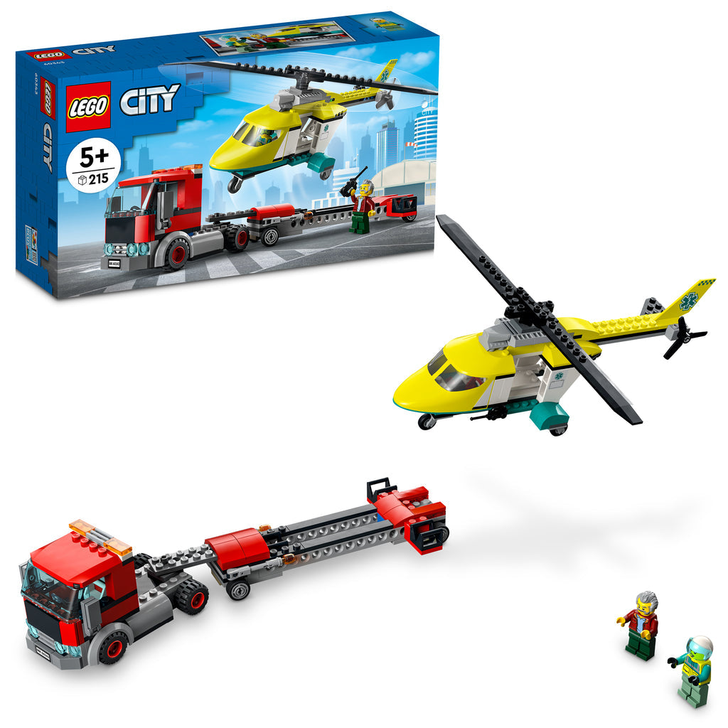LEGO® City Rescue Helicopter Transport - Xe Tải Vận Chuyển Trực Thăng Cứu Hộ - LEGO 60343 LEGO - ảnh 3 - Lego