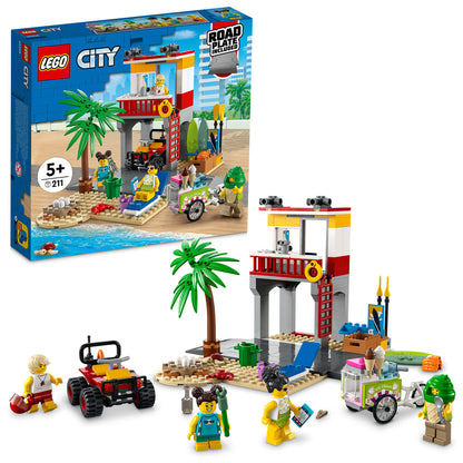 LEGO® City Beach Lifeguard Station 60328 - Đồ Chơi Lắp Ráp Trạm Cứu Hộ Bờ Biển