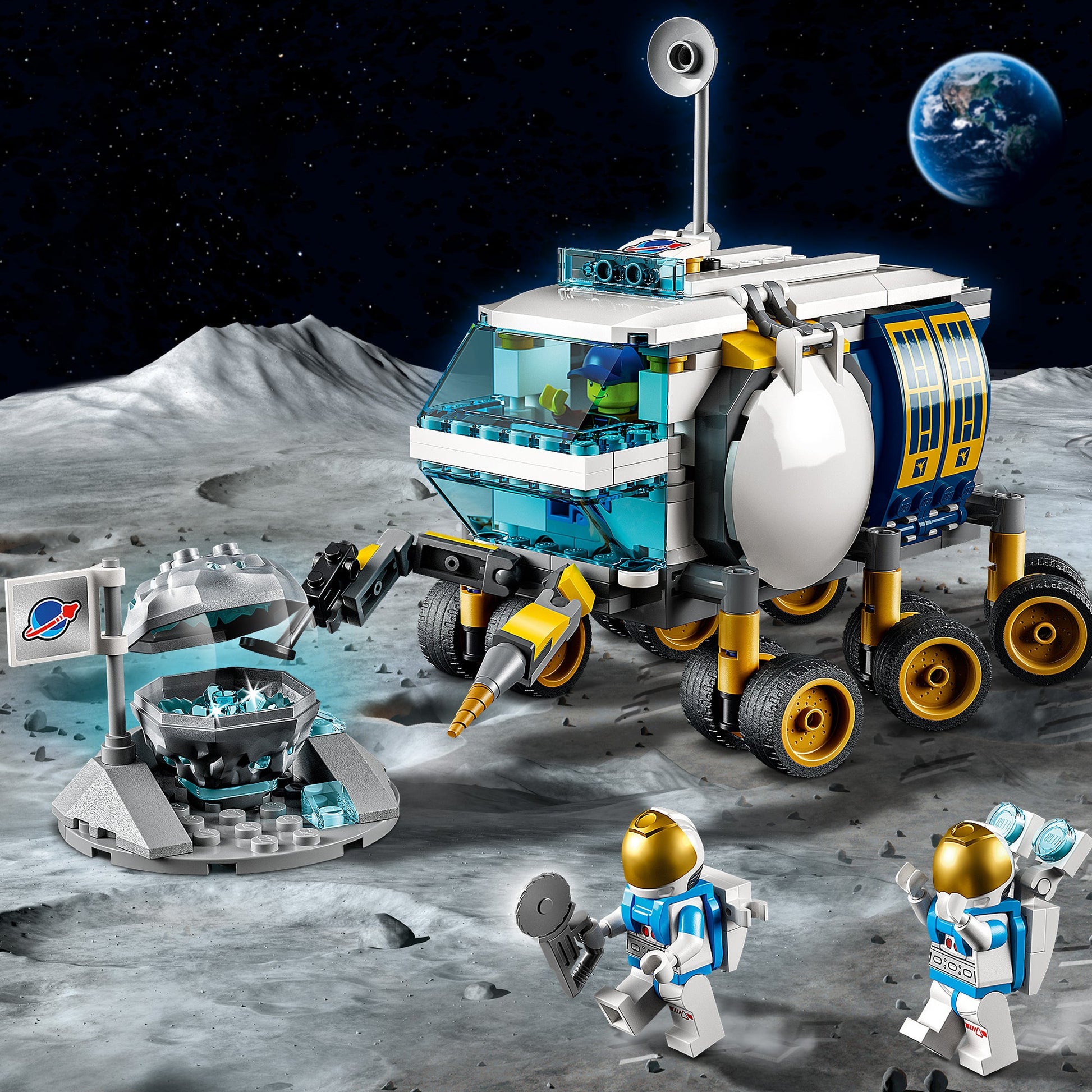 LEGO® City Lunar Roving Vehicle - Xe Tự Hành Mặt Trăng NASA - LEGO 60348 LEGO - ảnh 3 - LEGO Sets