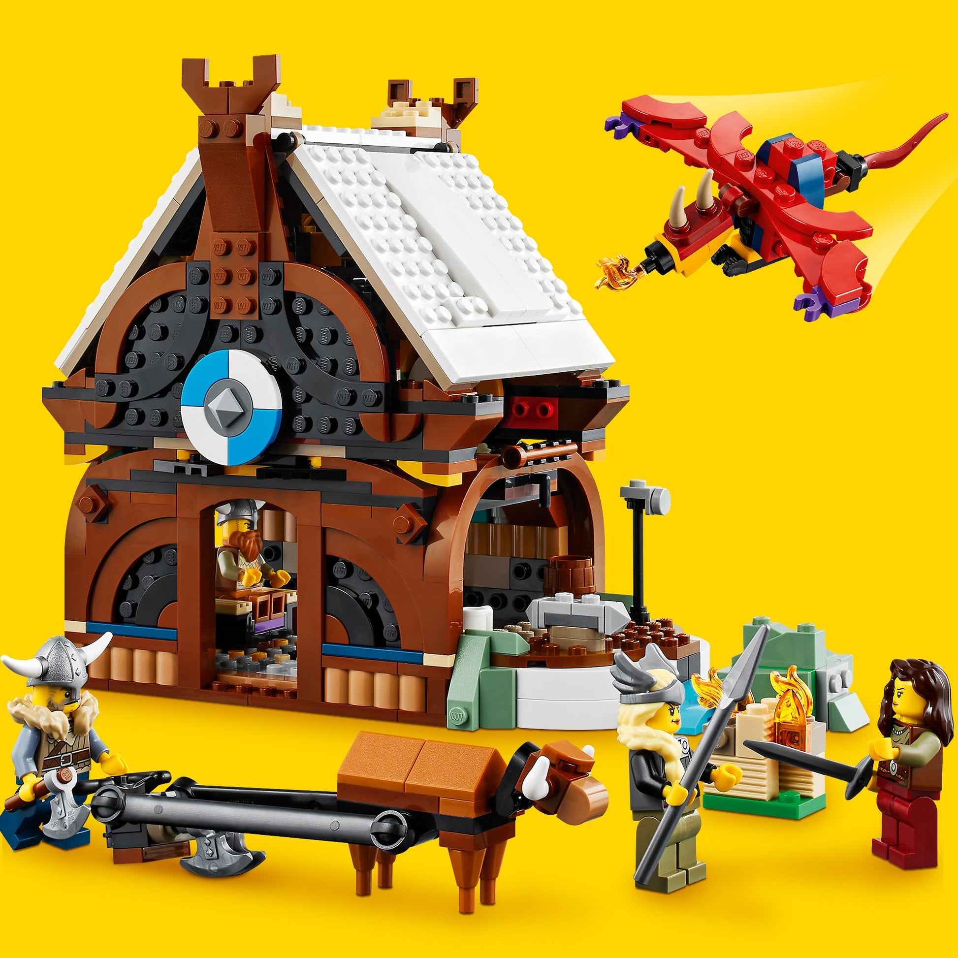 LEGO® Creator 3-in-1 Viking Ship and the Midgard Serpent - Bộ Đồ Chơi Lắp Ráp Tàu Viking (31132) LEGO - ảnh 2 - Lego