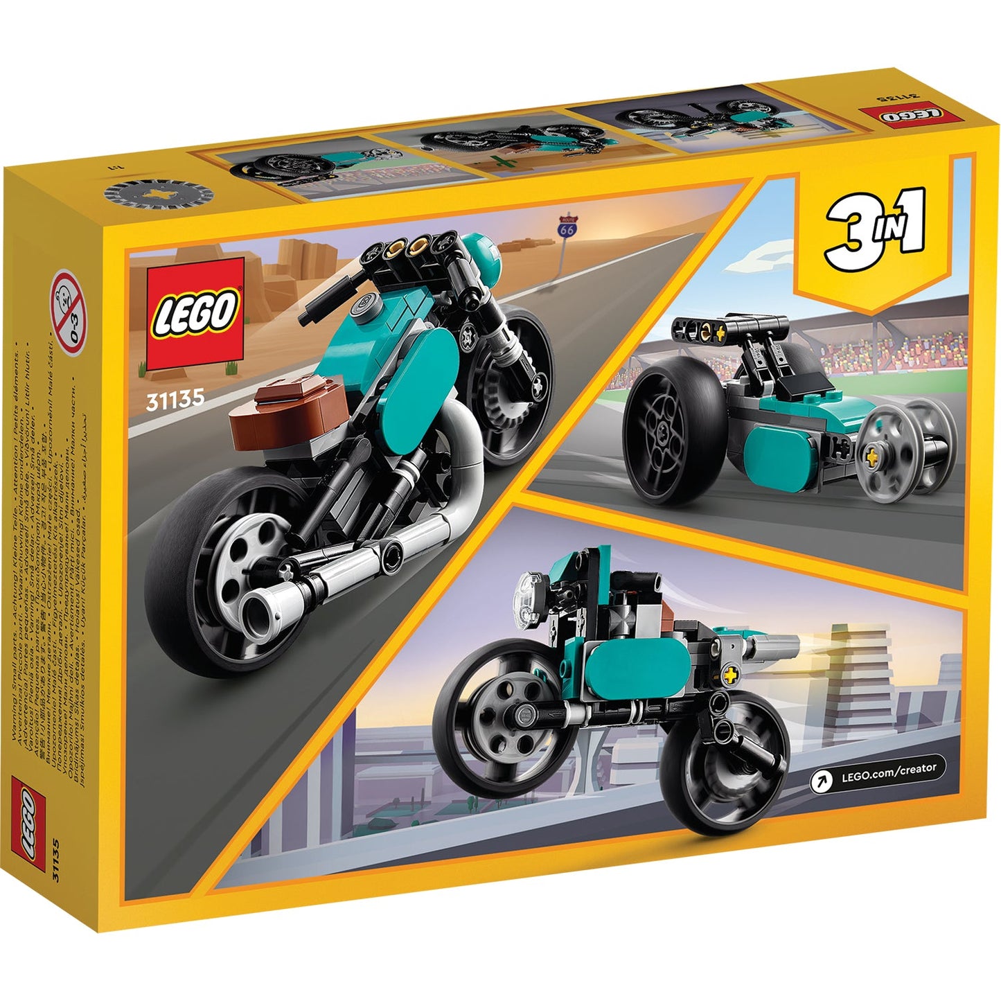 LEGO® Creator 3-in-1 Vintage Motorcycle (31135) - Đồ chơi lắp ráp xe mô tô cổ điển 3 trong 1 - LEGO