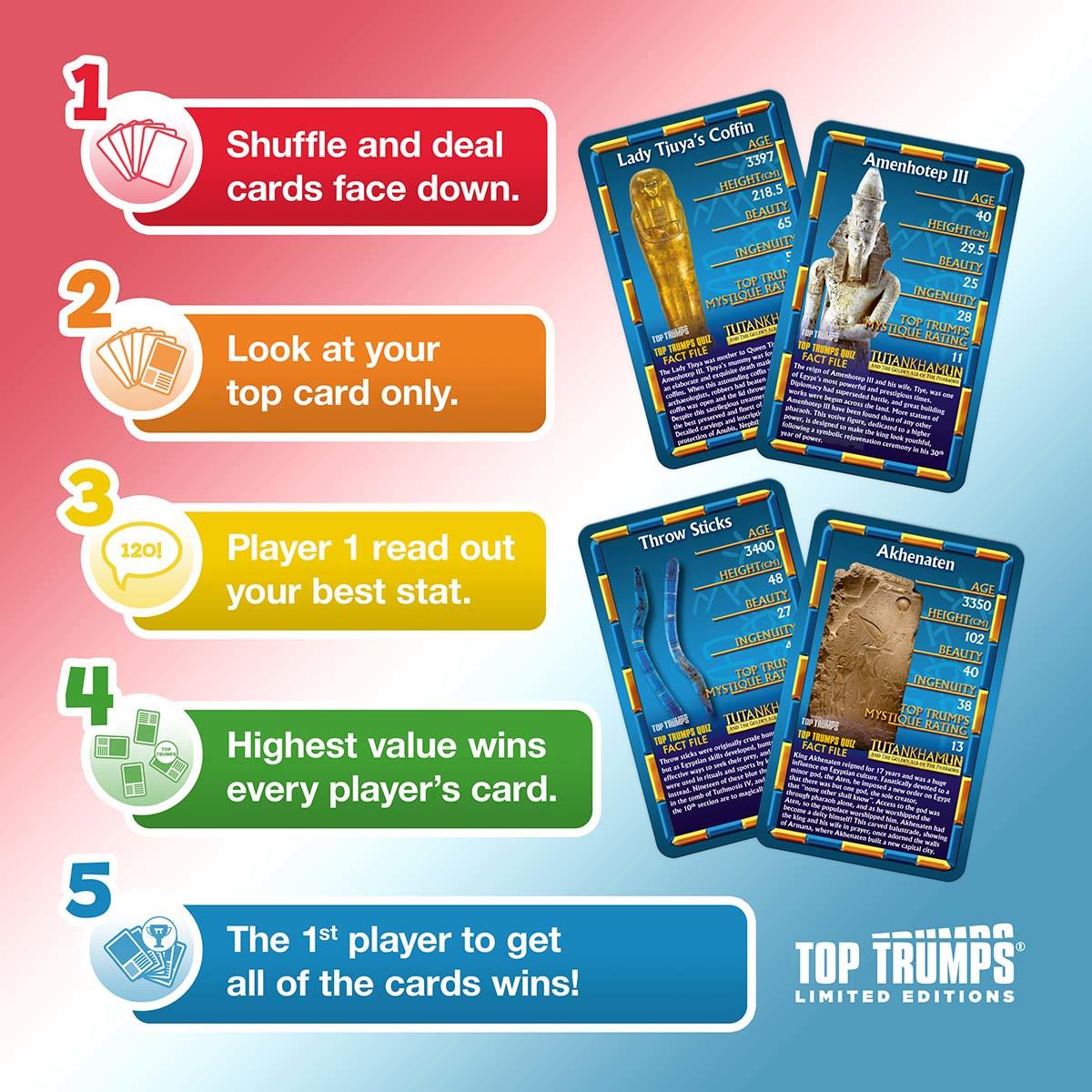 Ancient Egypt 'Tutankhamun and the Golden Age of the Pharaohs' Top Trumps Limited Edition Card Game - Board Game Thẻ Bài Ai Cập Cổ Đại - Winning Moves - Hình ảnh bổ sung 7