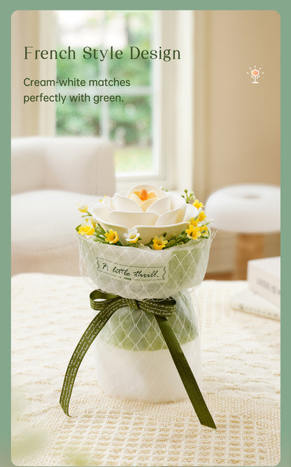 ROKR White Camellia DIY 3D Puzzle Model AF011 - Mô hình lắp ráp gỗ 3D Hoa trà trắng - ROKR