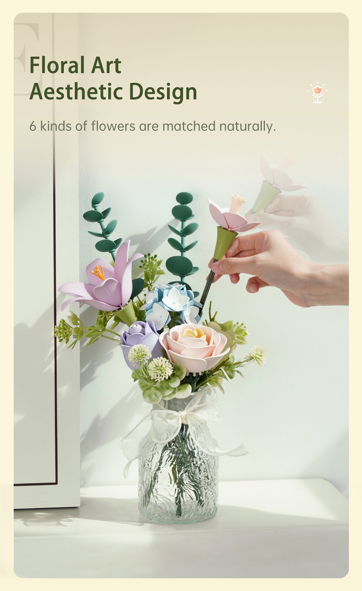 ROKR Spring Time Bouquet DIY 3D Puzzle - Mô hình lắp ráp gỗ 3D Bó hoa xuân - ROKR AF01J