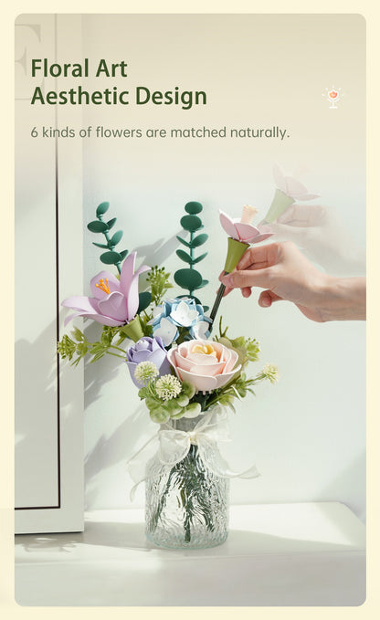 ROKR Spring Time Bouquet DIY 3D Puzzle - Mô hình lắp ráp gỗ 3D Bó hoa xuân - ROKR AF01J