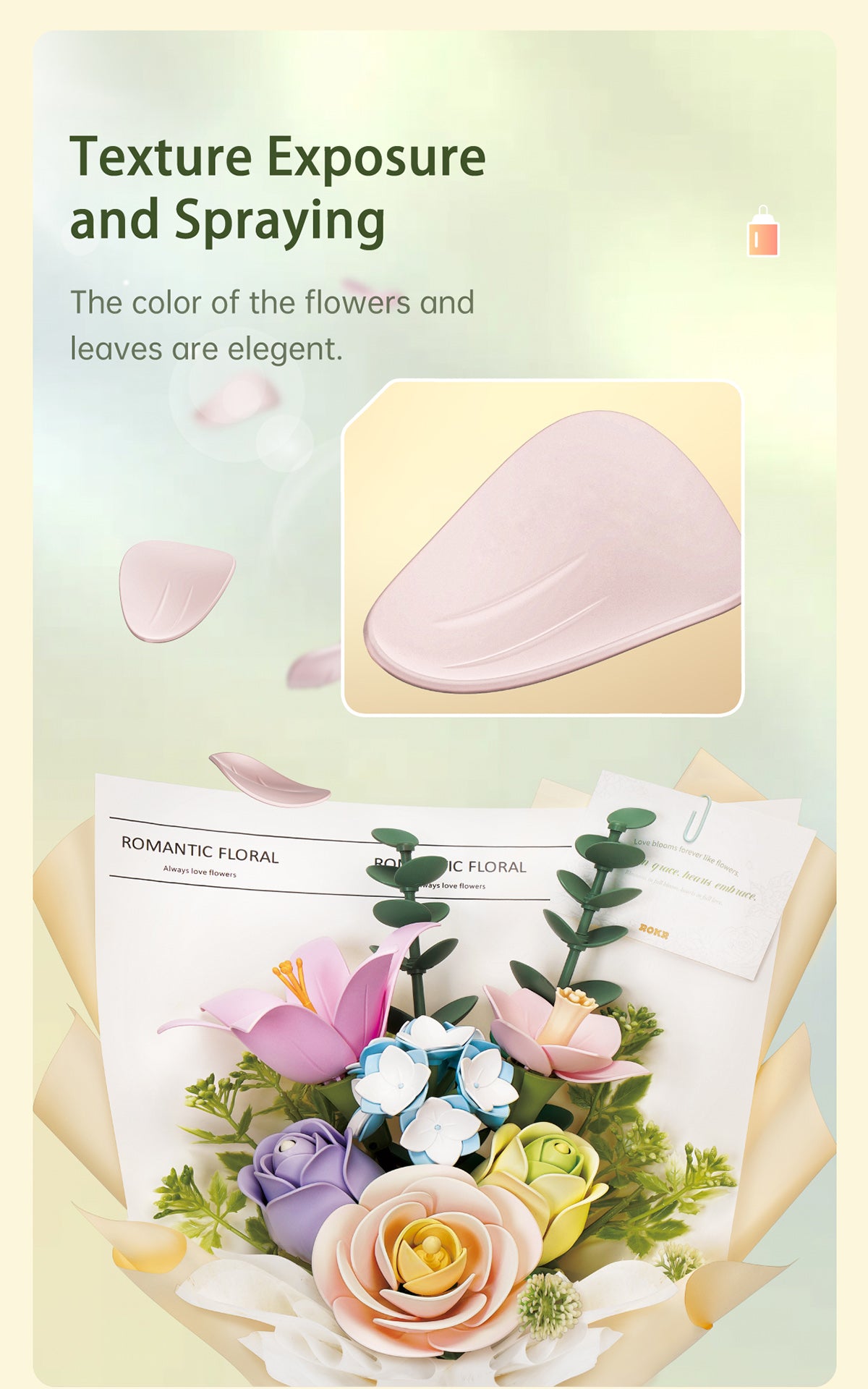 ROKR Spring Time Bouquet DIY 3D Puzzle - Mô hình lắp ráp gỗ 3D Bó hoa xuân - ROKR AF01J