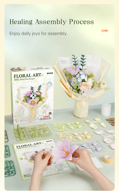 ROKR Spring Time Bouquet DIY 3D Puzzle - Mô hình lắp ráp gỗ 3D Bó hoa xuân - ROKR AF01J