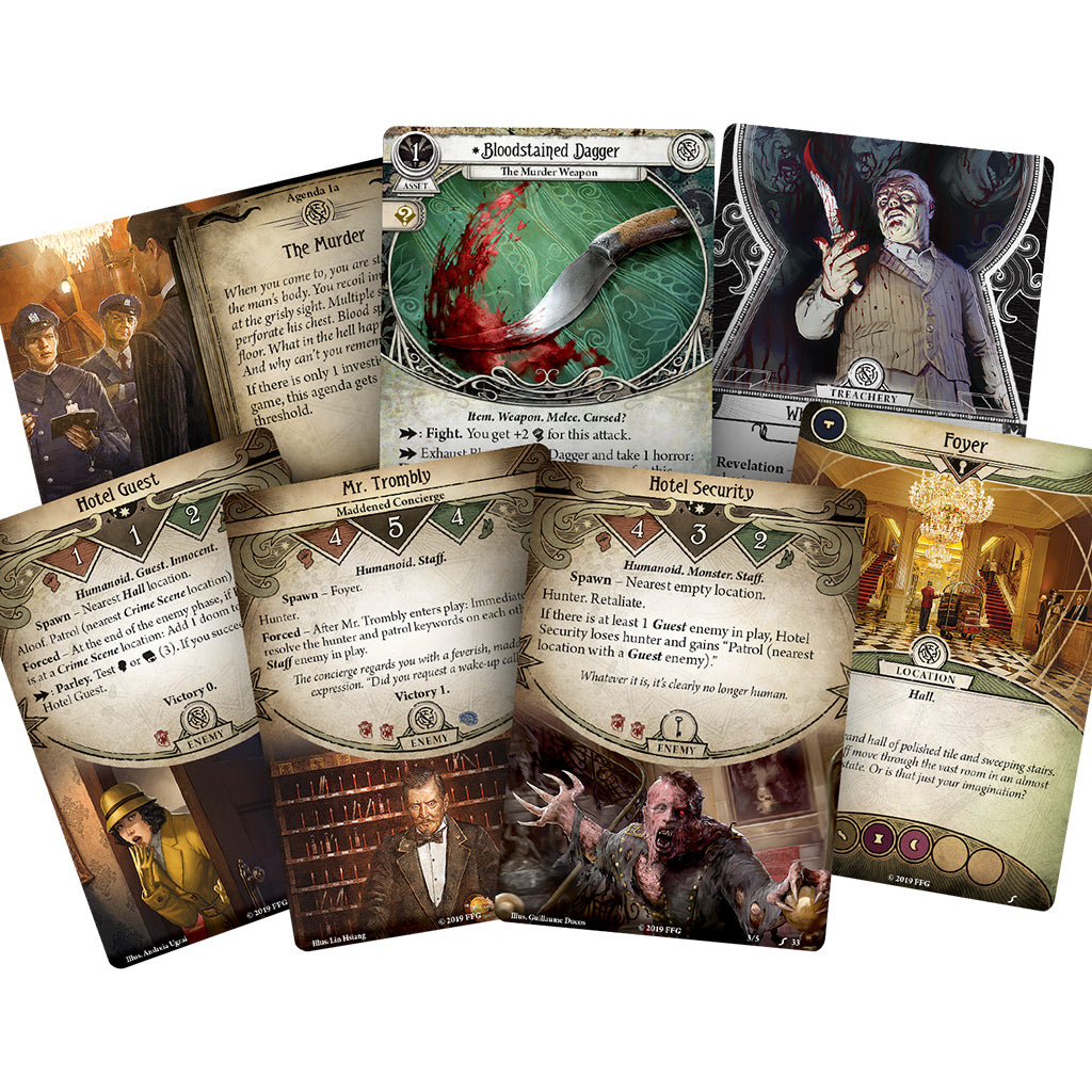 Arkham Horror LCG Murder at the Excelsior Hotel Scenario Pack - Trò chơi thẻ bài kịch bản mở rộng - Fantasy Flight Games