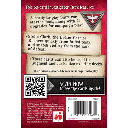Arkham Horror LCG Stella Clark Investigator Starter Deck - Bộ bài mở rộng Board Game - Fantasy Flight Games