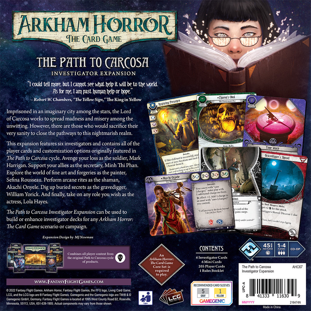 Arkham Horror LCG The Path to Carcosa Investigator Expansion - Bản mở rộng nhân vật Board Game - Fantasy Flight Games