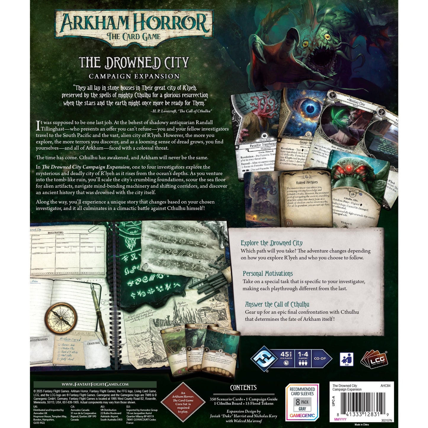 Arkham Horror: The Card Game – The Drowned City Campaign Expansion - Bản mở rộng chiến dịch - Fantasy Flight Games