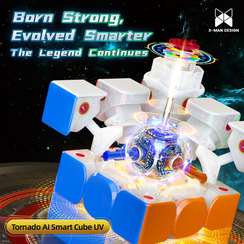 Rubik Thông Minh X-Man Tornado V4 AI 3x3 UV (Kèm Đế Sạc)