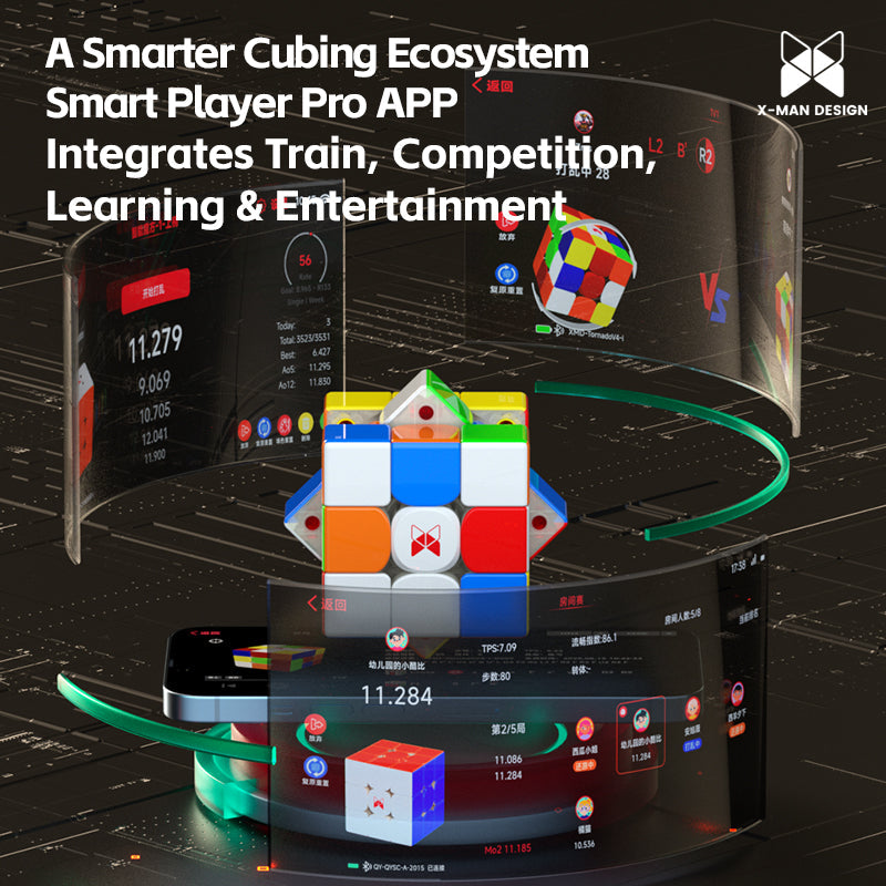 Rubik Thông Minh X-Man Tornado V4 AI 3x3 UV (Kèm Đế Sạc)