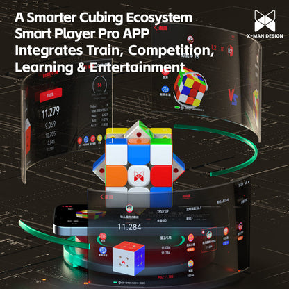 Rubik Thông Minh X-Man Tornado V4 AI 3x3 UV (Kèm Đế Sạc)
