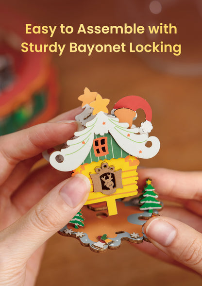 Rolife DIY Music Box - Christmas Town AM46 - Mô hình hộp nhạc gỗ lắp ráp - Rolife AM46