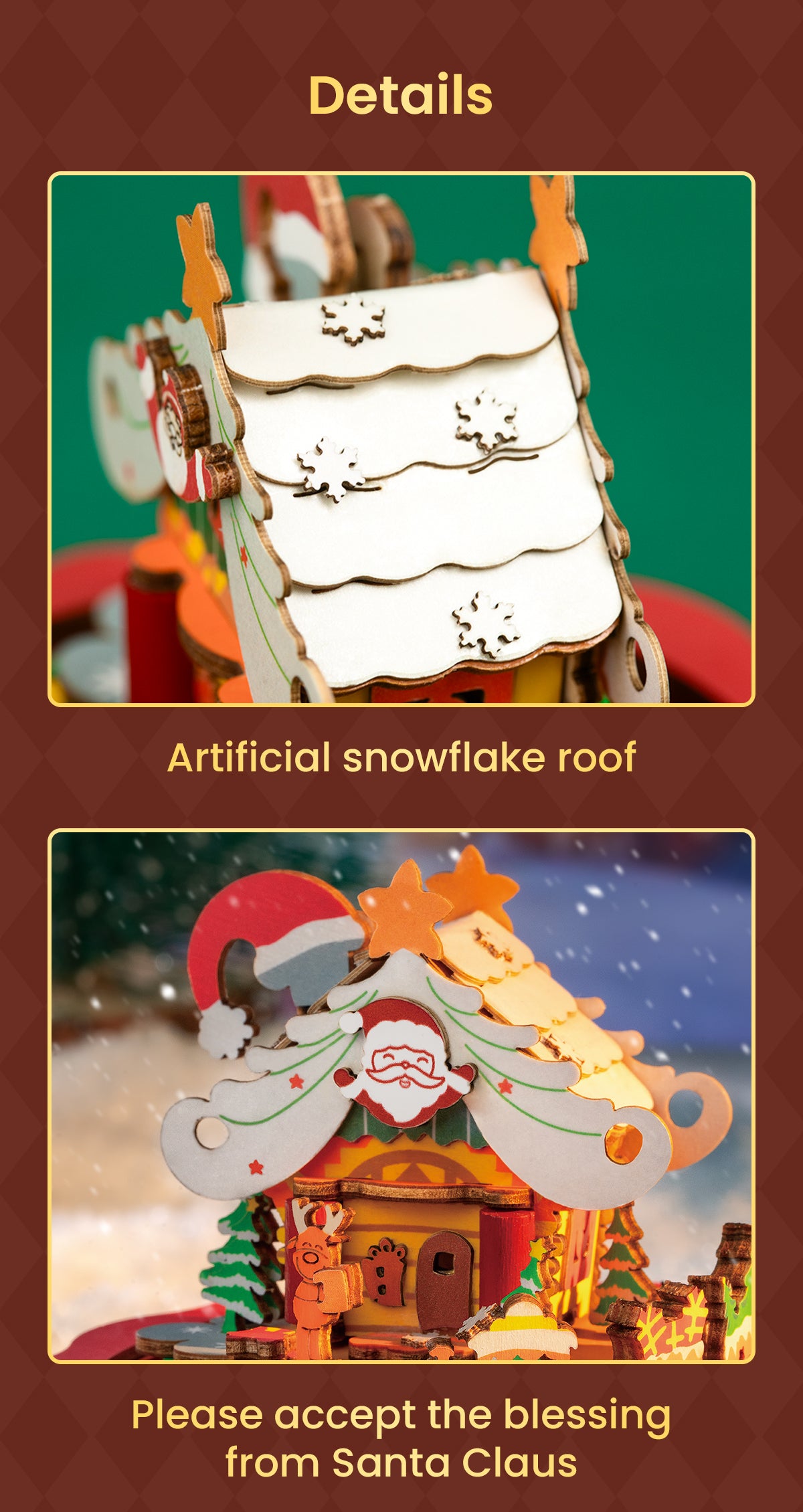 Rolife DIY Music Box - Christmas Town AM46 - Mô hình hộp nhạc gỗ lắp ráp - Rolife AM46