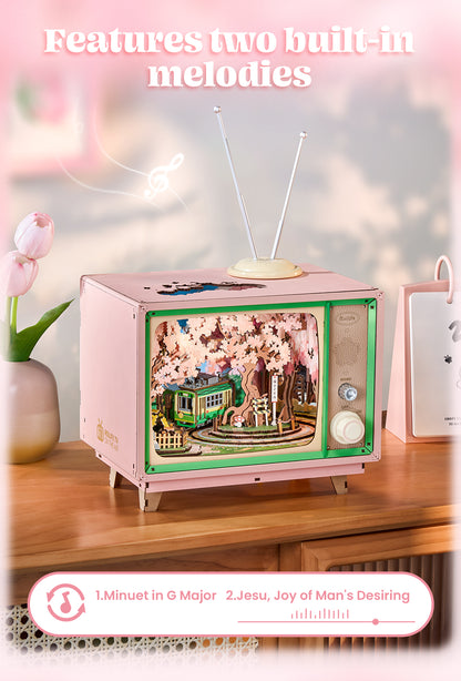 Rolife DIY Music Box - Sakura Dreamy Tour AMT02 - Mô hình gỗ hộp nhạc tự lắp ráp - Rolife