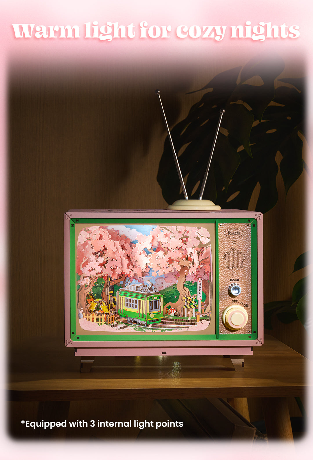 Rolife DIY Music Box - Sakura Dreamy Tour AMT02 - Mô hình gỗ hộp nhạc tự lắp ráp - Rolife