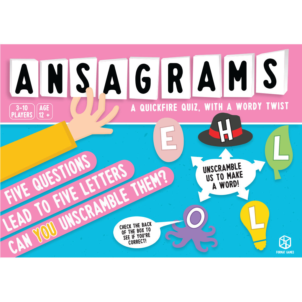 Ansagrams Party Game - Trò chơi giải đố từ ngữ tốc độ cao - Format Games