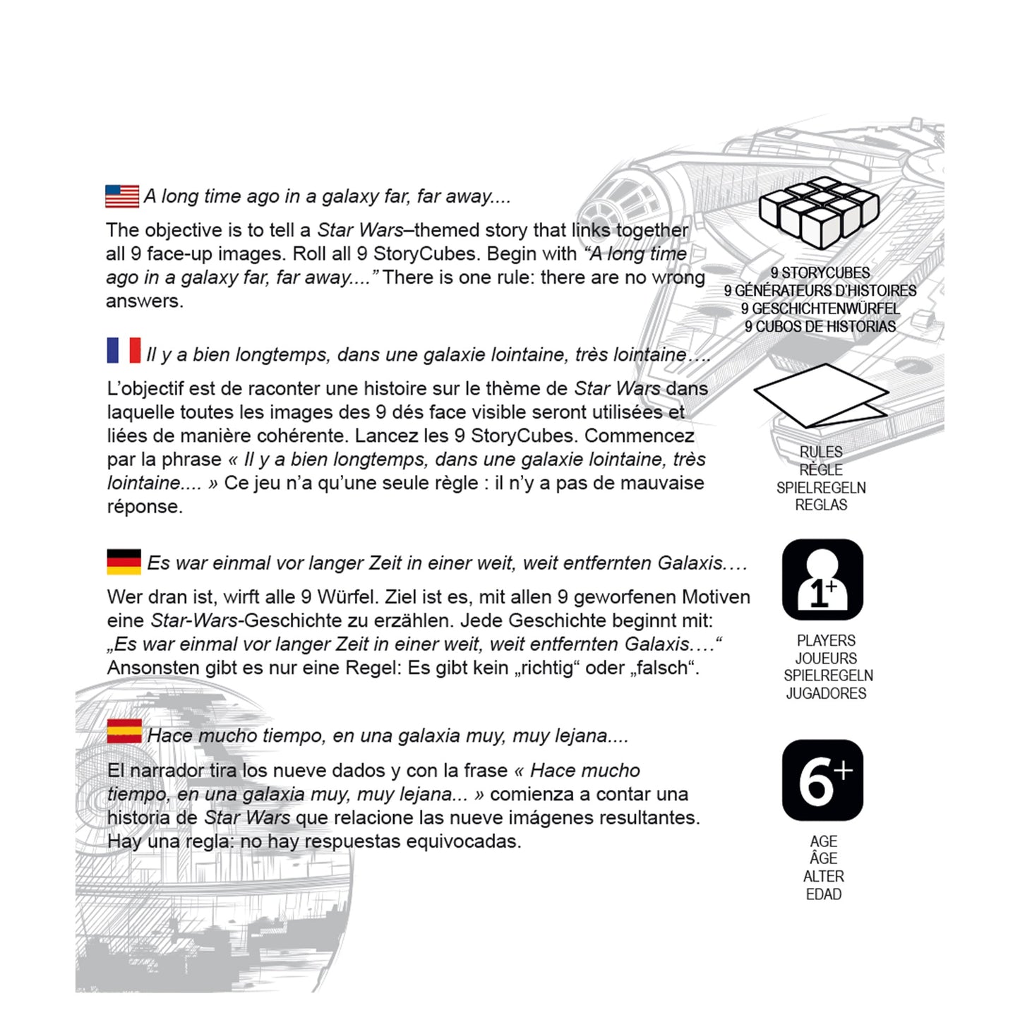 Rory's Story Cubes Star Wars - Trò Chơi Kể Chuyện Sáng Tạo - Zygomatic