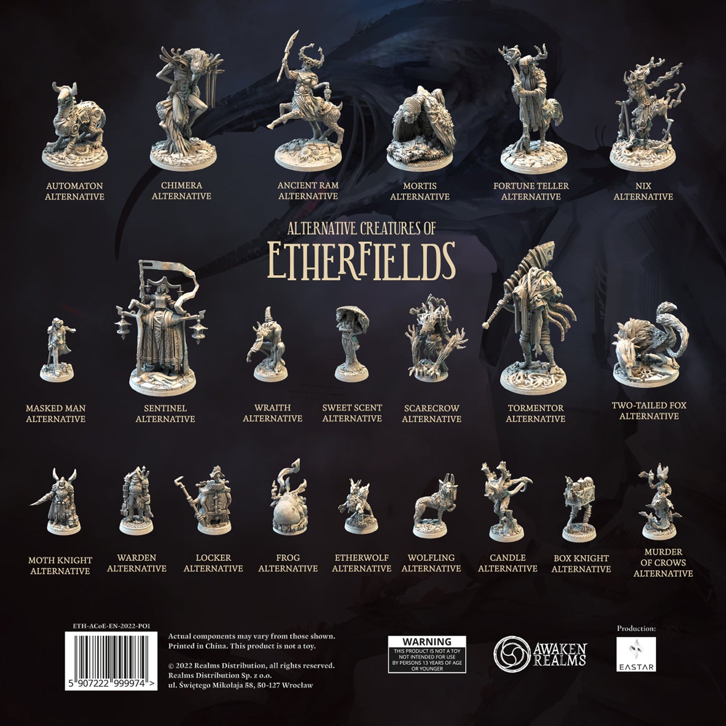 Etherfields: Alternative Creatures of Etherfields - Bộ mở rộng mô hình Board Game - Awaken Realms