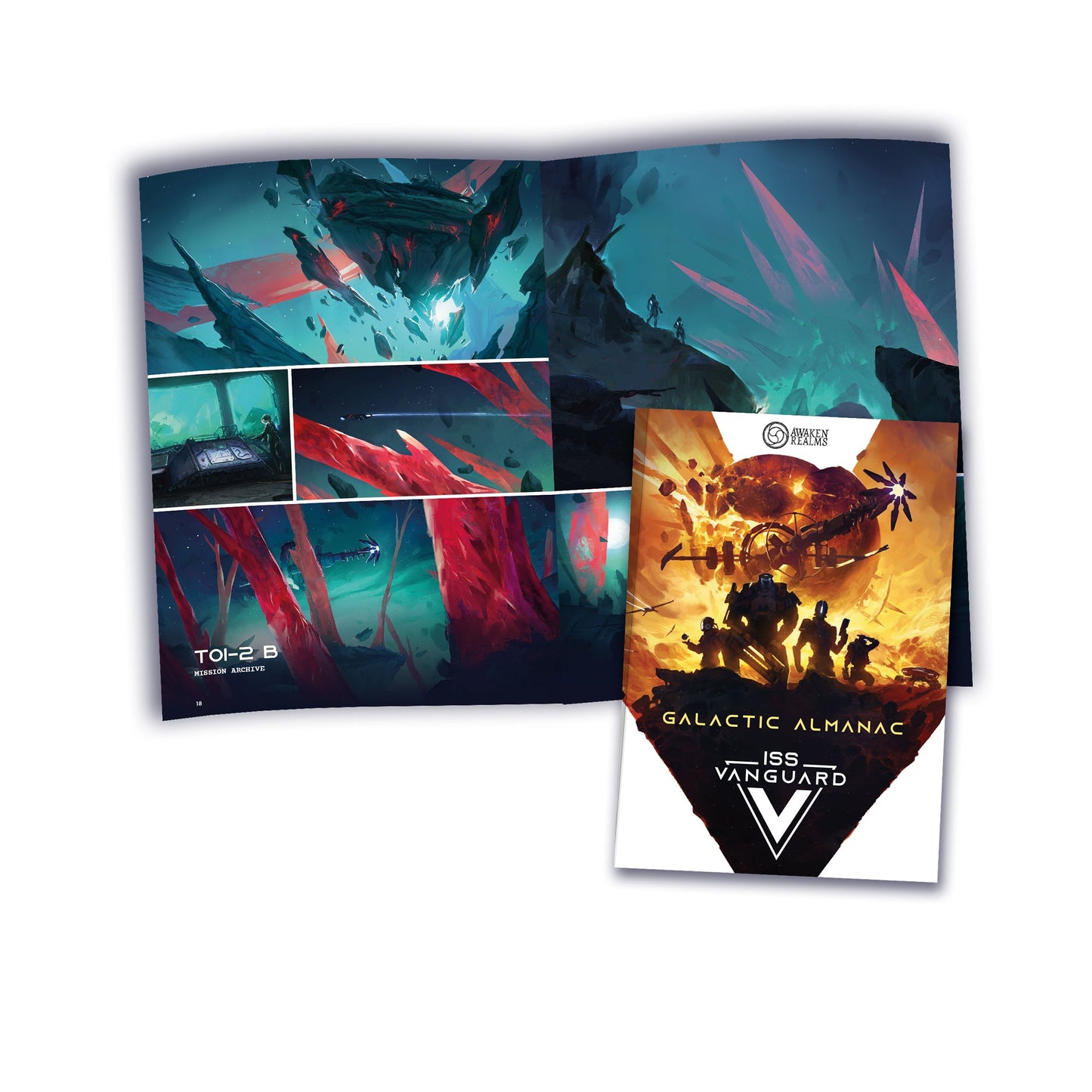 ISS Vanguard: Galactic Almanac - Sách Nghệ Thuật & Cẩm Nang Board Game - Awaken Realms