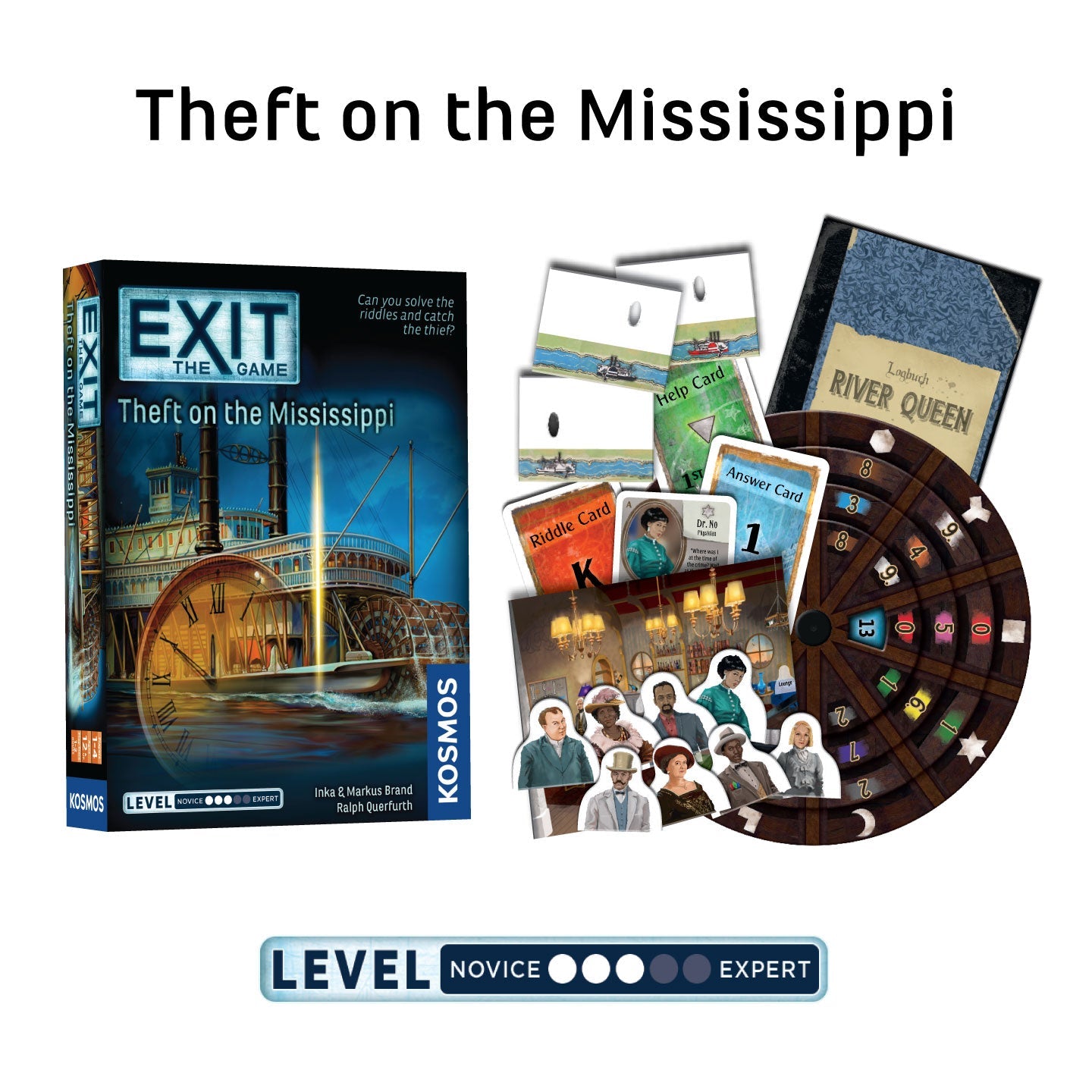EXIT: The Game, Season 4. Four-Pack: Theft on the Mississippi, The Stormy Flight, The Cemetery of the Knight, and The Enchanted Forest - Bộ 4 Trò Chơi Thoát Hiểm Escape Room - Thames & Kosmos - Góc nhìn khác 3