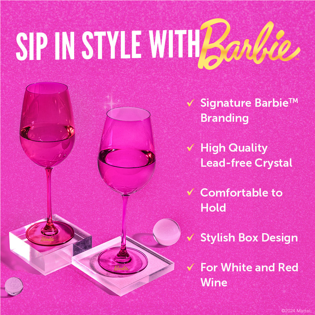Barbie™ X Dragon Glassware® Wine Glasses - Bộ Ly Rượu Vang Pha Lê Cao Cấp - Dragon Glassware - Góc nhìn khác 3