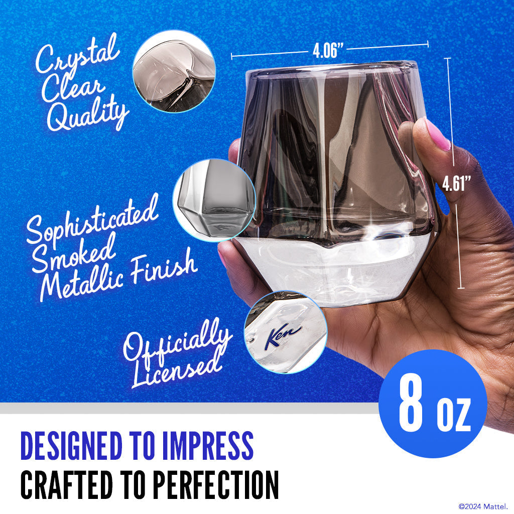 Barbie™ X Dragon Glassware® Ken™ Whiskey Glasses - Bộ 2 Ly Thủy Tinh Whiskey Cách Nhiệt Cao Cấp - Dragon Glassware - Hình ảnh chi tiết 2