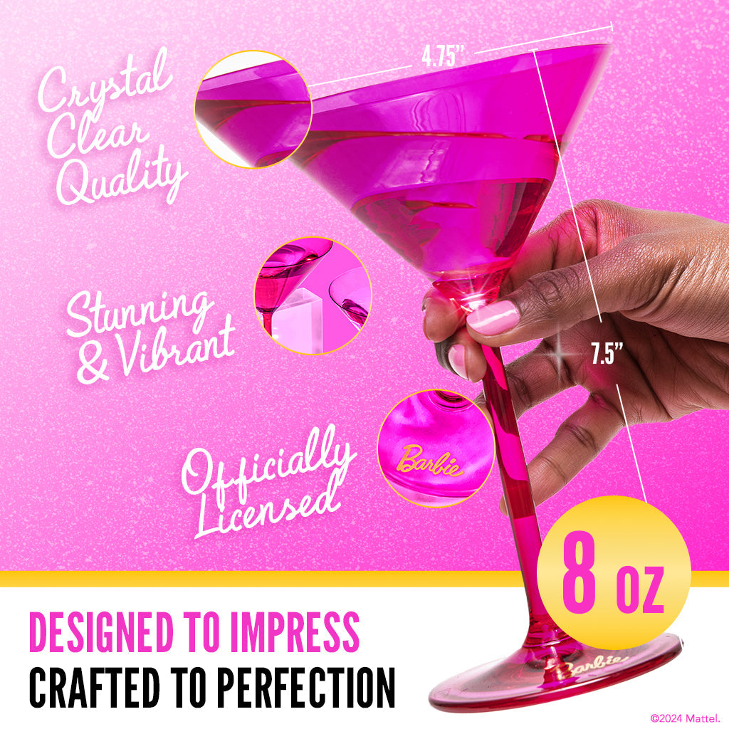 Barbie™ X Dragon Glassware® Martini Glasses - Bộ 2 Ly Martini Pha Lê Cao Cấp - Dragon Glassware - Hình ảnh chi tiết 2