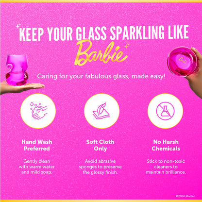 Barbie™ X Dragon Glassware® Stemless Wine Glasses | Bộ 2 Ly Rượu Vang Pha Lê Cao Cấp | Dragon Glassware Dragon Glassware - ản