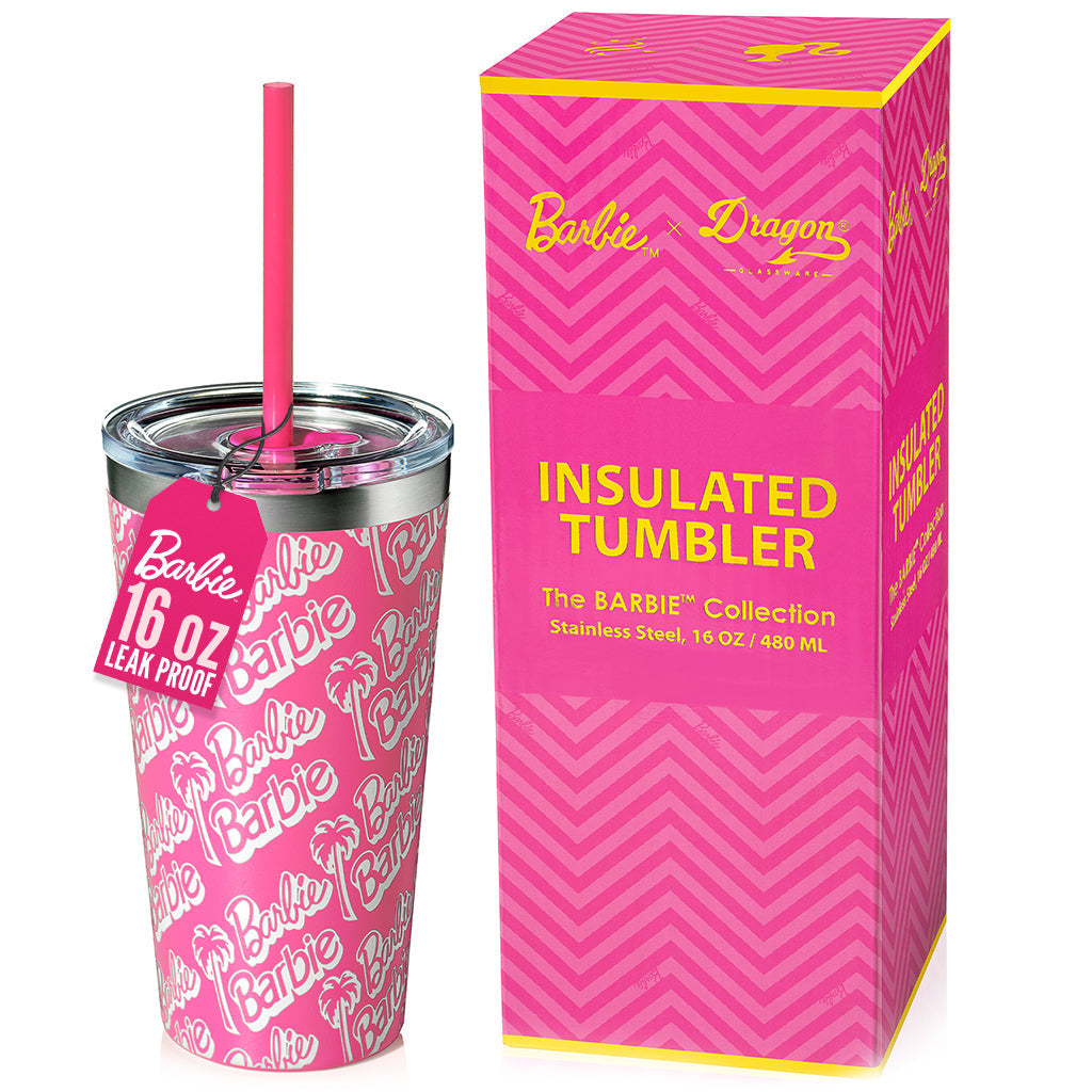 Barbie™ X Dragon Glassware® Tumbler - 16 Oz - Bình Giữ Nhiệt Thép Không Gỉ Mattel - Hình ảnh sản phẩm