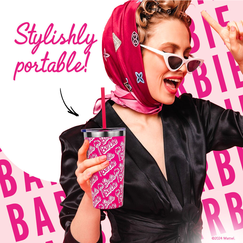 Barbie™ X Dragon Glassware® Tumbler - 16 Oz - Bình Giữ Nhiệt Thép Không Gỉ Mattel - Hình ảnh bổ sung 4