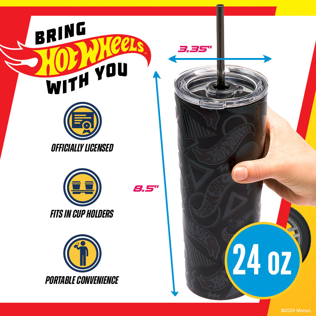 Hot Wheels™ Finish Line Tumbler - 24 oz - Bình Giữ Nhiệt Thép Không Gỉ Mattel Creations - Hình ảnh chi tiết 2