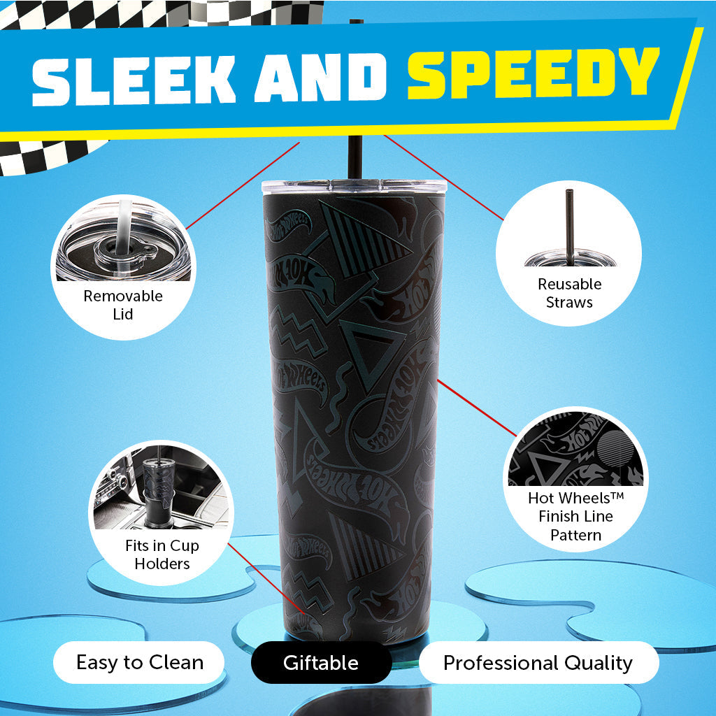 Hot Wheels™ Finish Line Tumbler - 24 oz - Bình Giữ Nhiệt Thép Không Gỉ Mattel Creations - Hình ảnh bổ sung 5