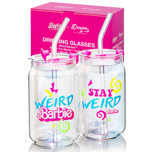 Barbie™ the Movie X Dragon Glassware® Weird Barbie™ Drinking Glasses - Bộ Ly Thủy Tinh Cao Cấp - Dragon Glassware