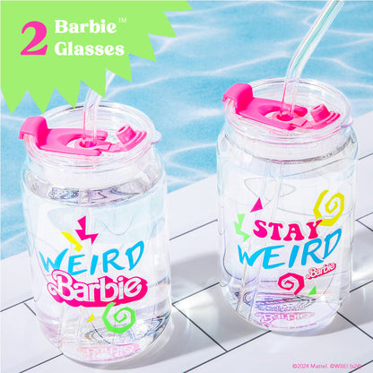Barbie™ the Movie X Dragon Glassware® Weird Barbie™ Drinking Glasses - Bộ Ly Thủy Tinh Cao Cấp - Dragon Glassware